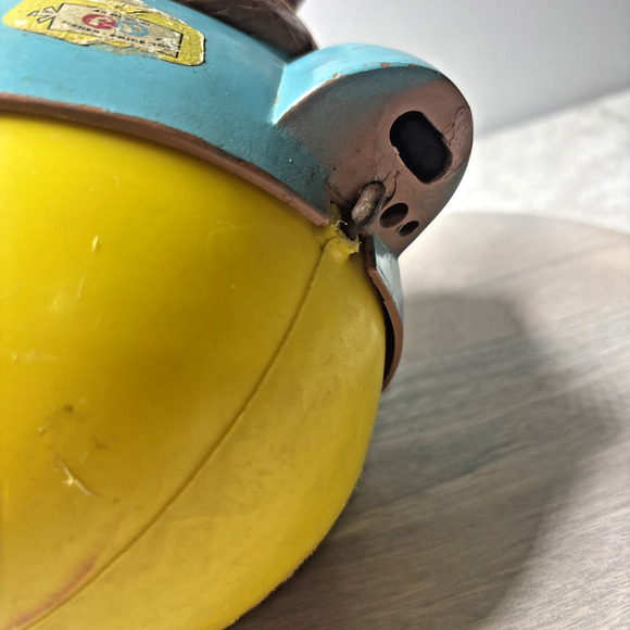 Vintage Roly Poly Bear Toy Fisher Price Playskool 1970s 1980s Wobble Weeble - Picture 8 of 9